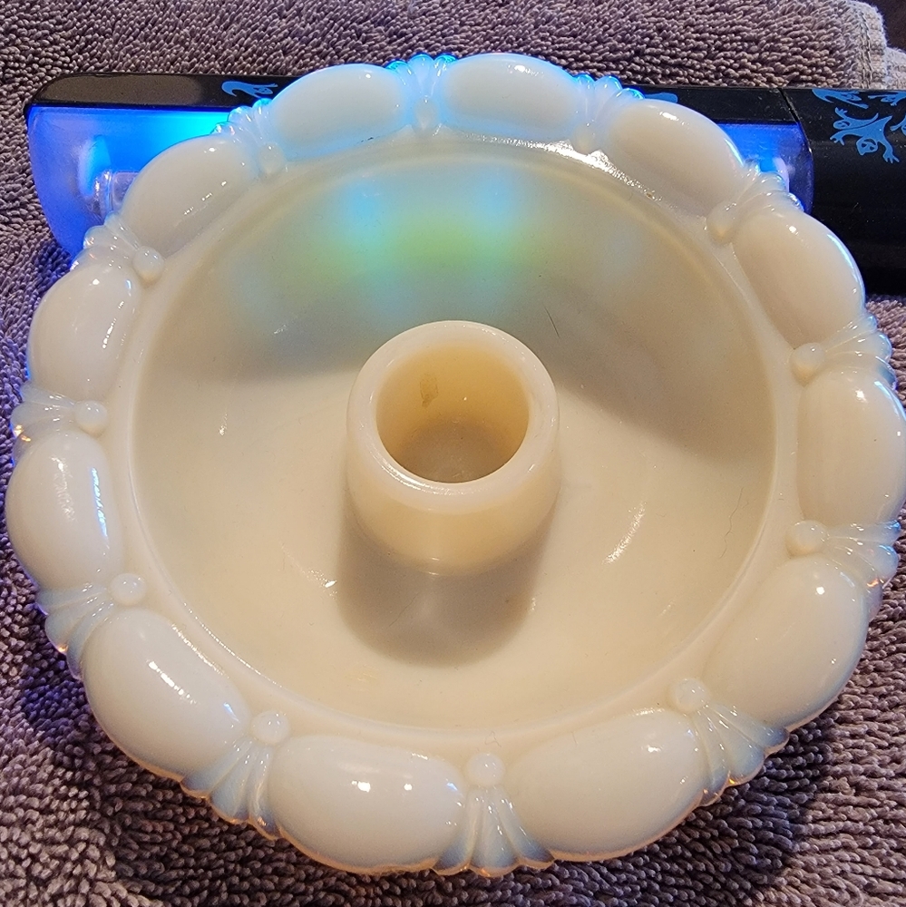 Alicite by Alladin Candle Stick Holders. Eradiated Glass confirmed